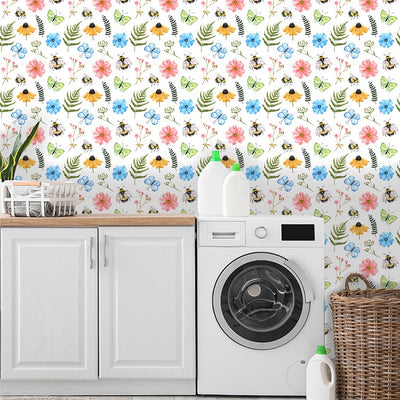 Bees removable wallpaper