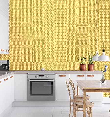 Yellow rhombus pattern wallpaper