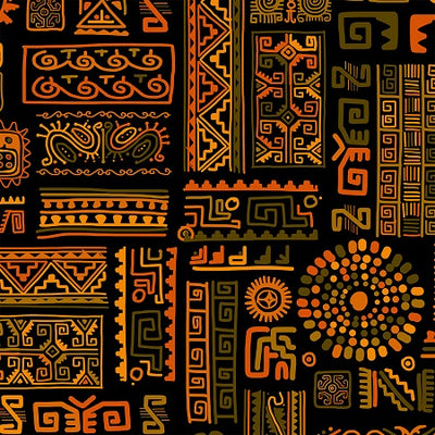 Ethnic Ornaments Removable Wallpaper