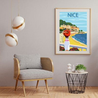 Nice Beach Vintage Poster