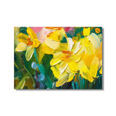 Abstract Daffodils Poster Print in Oils