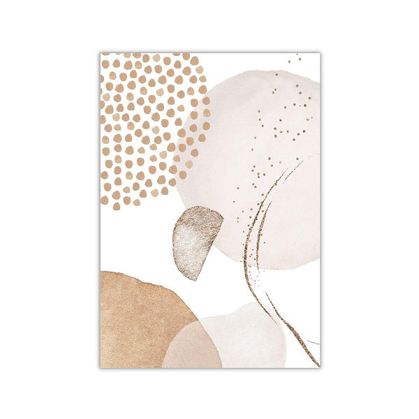 Beige and Gold Watercolour Poster Print