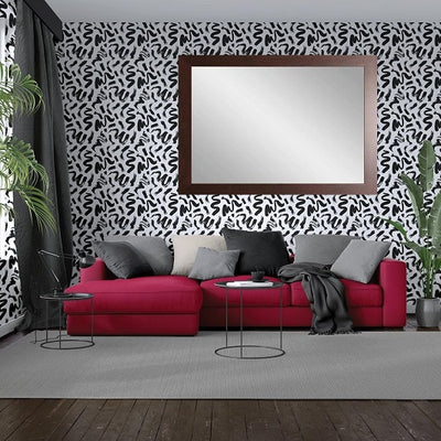     Black Squiggle Removable Wallpaper in Living Room