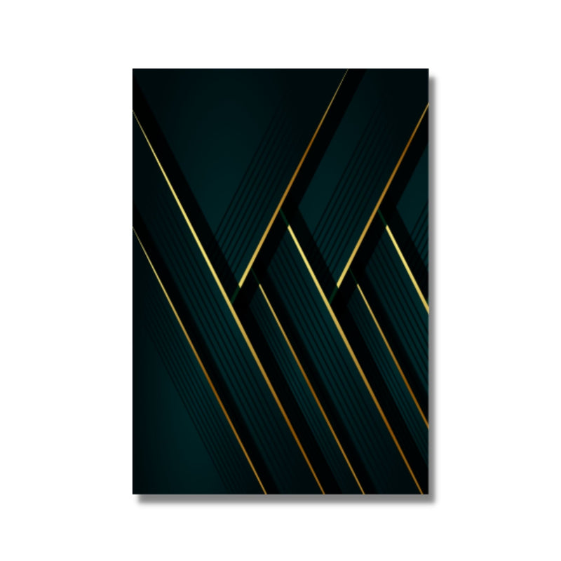 Gold and Green Art Deco style Poster Print