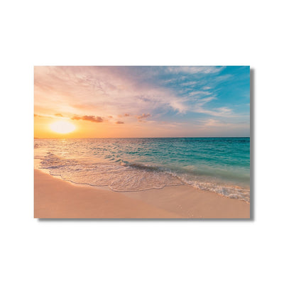 Golden beach sunset poster print