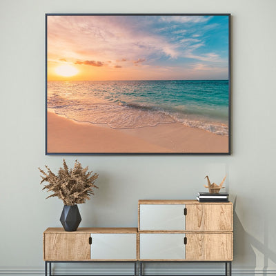 Beach sunset poster