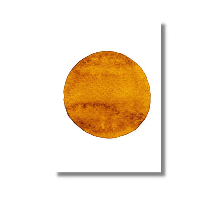 Harvest Moon Poster Print, Orange moon isolated on white background