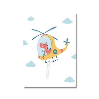 Children's helicopter poster