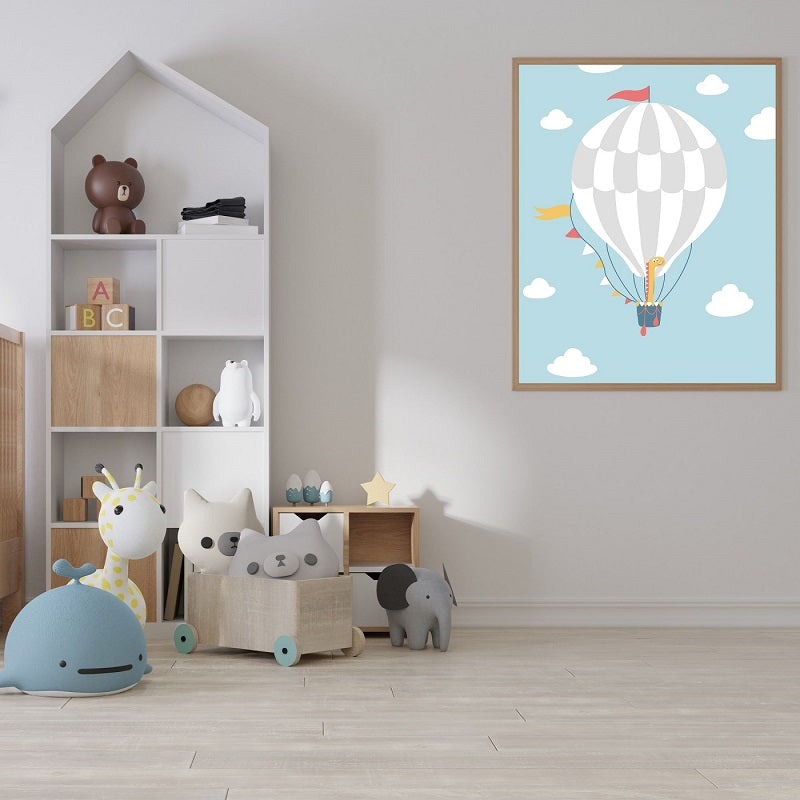 Hot Air Balloon on nursery wall