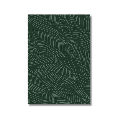 Poster Print of Green leaves with white veins
