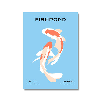 Fishpond koi fish poster print