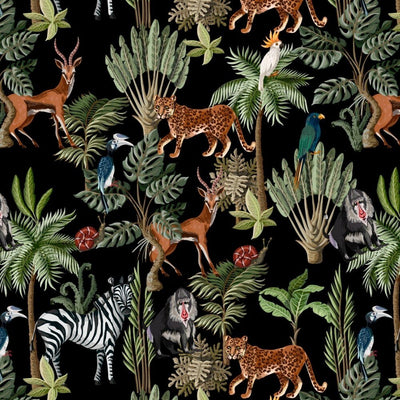 Jungle Themed Removable Wallpaper Swatch