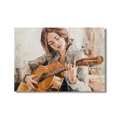Lady playing guitar
