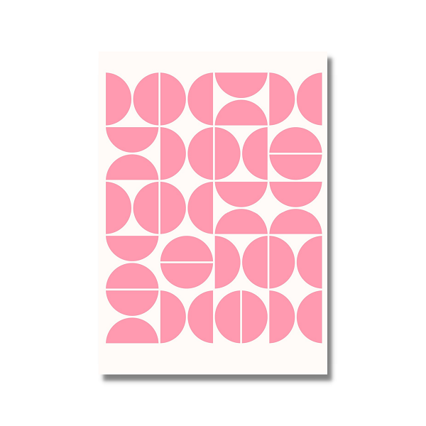 Memphis Design Gallery Wall Poster Print Pink