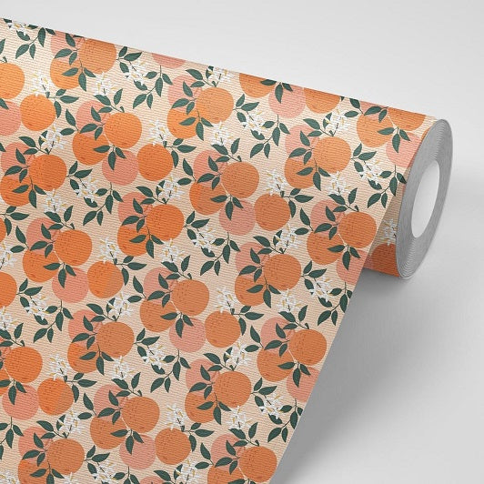 Orange Fruit Wallpaper Pattern Roll