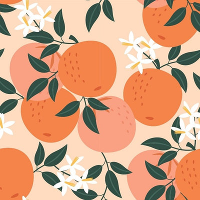 Orange Fruit Wallpaper Pattern Swatch