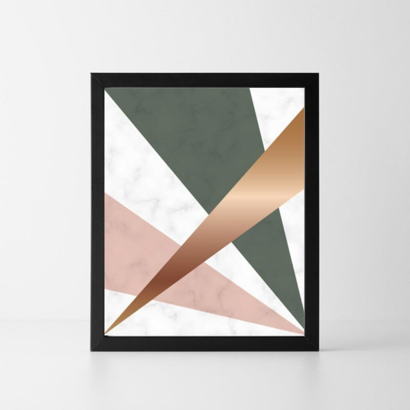 Pink Gold and Green Art Deco Poster Print