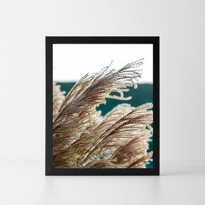 Pampas Grass by the ocean poster print