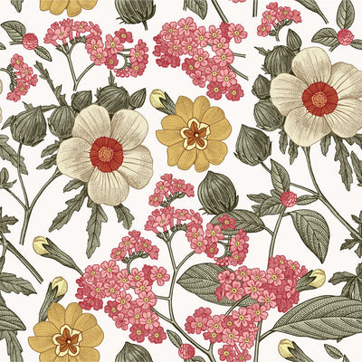 Pansy Pattern Peel and Stick Wallpaper Swatch