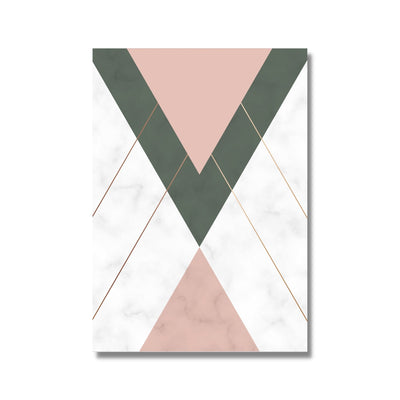 1 Pink Green, White and Gold Art Deco Poster.