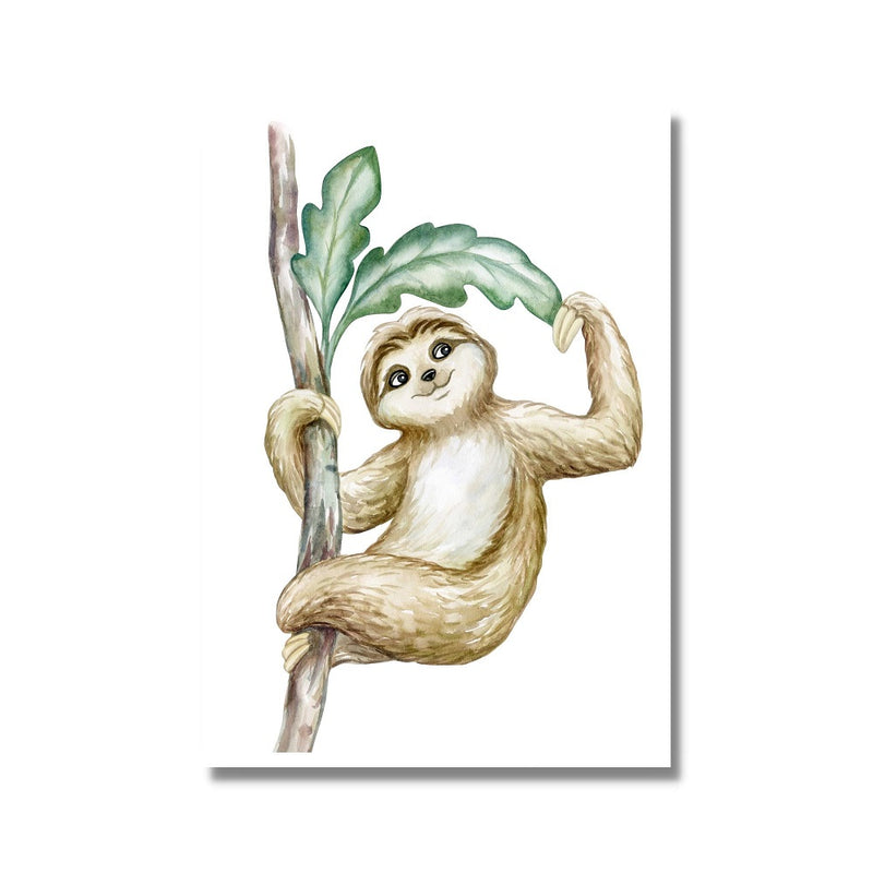 Poster Art Sloth in Tree