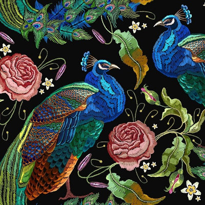 Pretty Peacocks Wallpaper Swatch