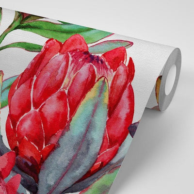    Protea Pattern Removable Wallpaper Roll