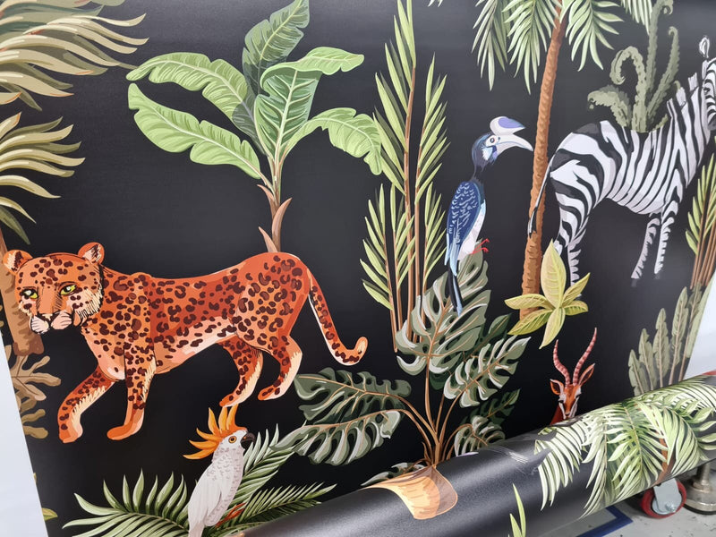Removable Wallpaper Jungle Themed on the Roll