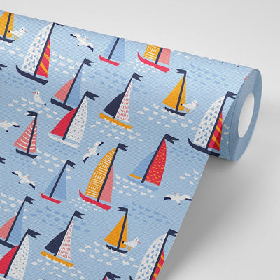 Sailing Boats Removable Wallpaper on the Roll