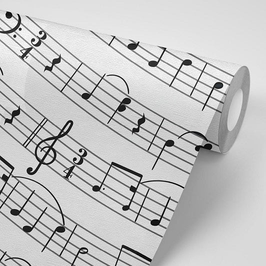 Sheet music removable wallpaper roll