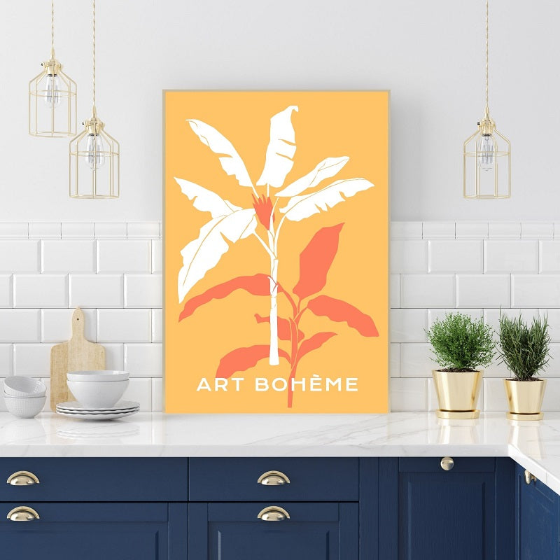 Tropical leaves poster print