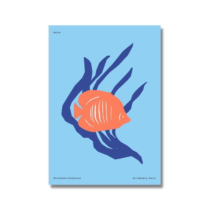 Fish and coral poster print