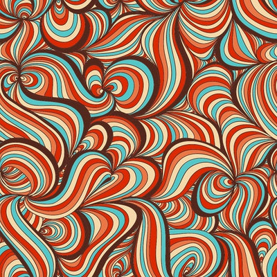 Groovy Baby! Psychedelic Removable Wallpaper Swatch