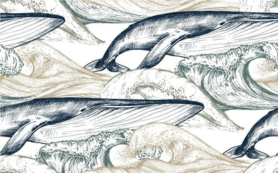 Whales Removable Wallpaper Swatch