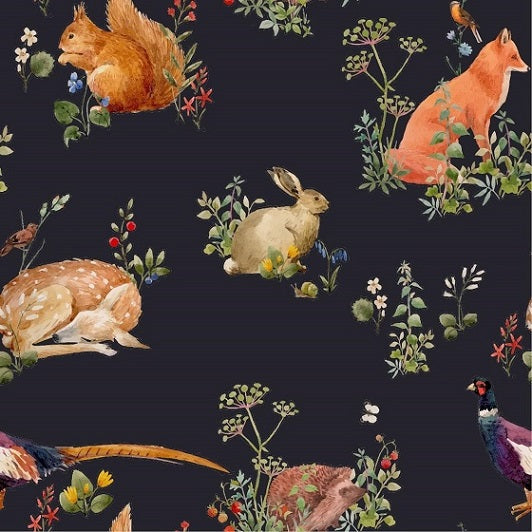 Woodland Creatures removable Wallpaper Swatch
