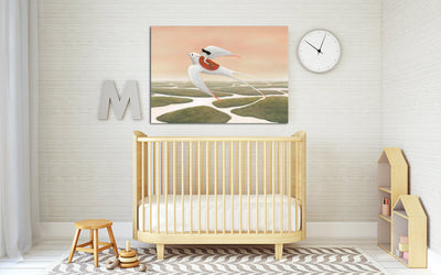 Flight of the Dove Poster Print on Nursery Wall