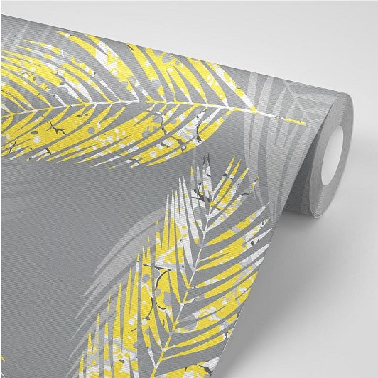 Yellow Feather Removable Wallpaper Roll